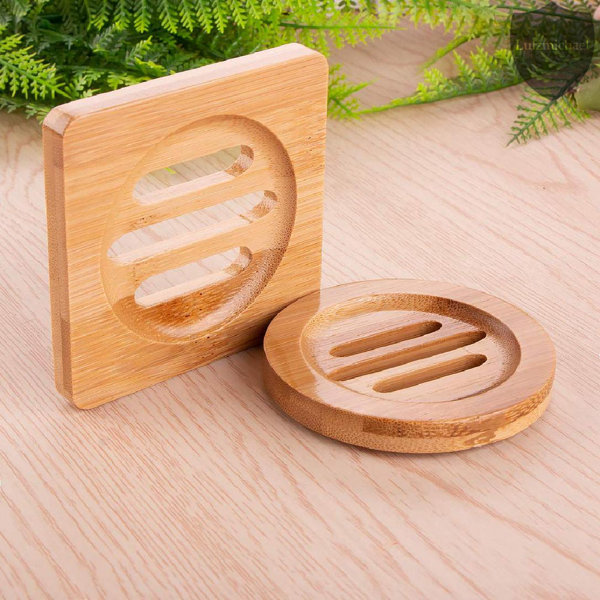 Union Rustic Hadewich Natural Bamboo Wood Soap Dish Wayfair